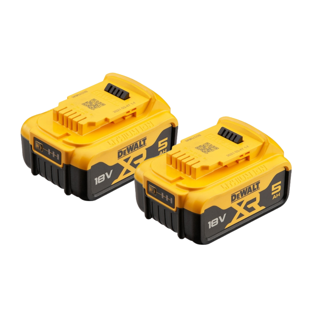 DeWalt 18V XR Lithium-Ion 5Ah Battery Pack (2-Pack)