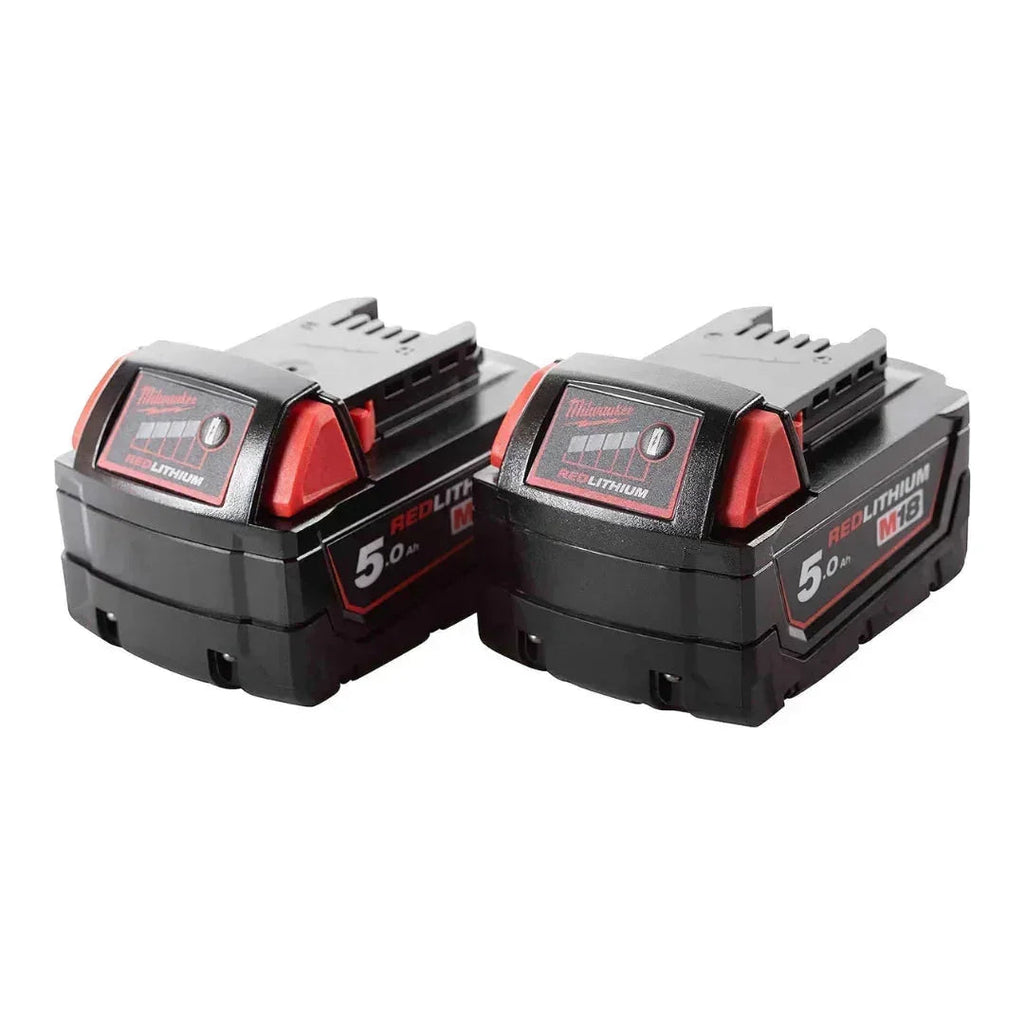 Milwaukee M18 BOS125-0 Cordless Orbital Sander with Twin 5.0Ah Batteries – 18V Power Tool Kit