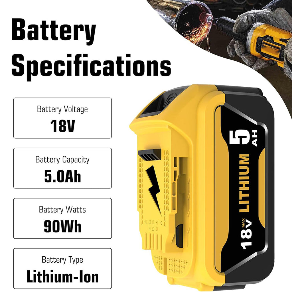 DeWalt 18V LXT Cordless Multi-Tool Bundle – DTM51Z with Twin 5.0Ah Li-Ion Batteries