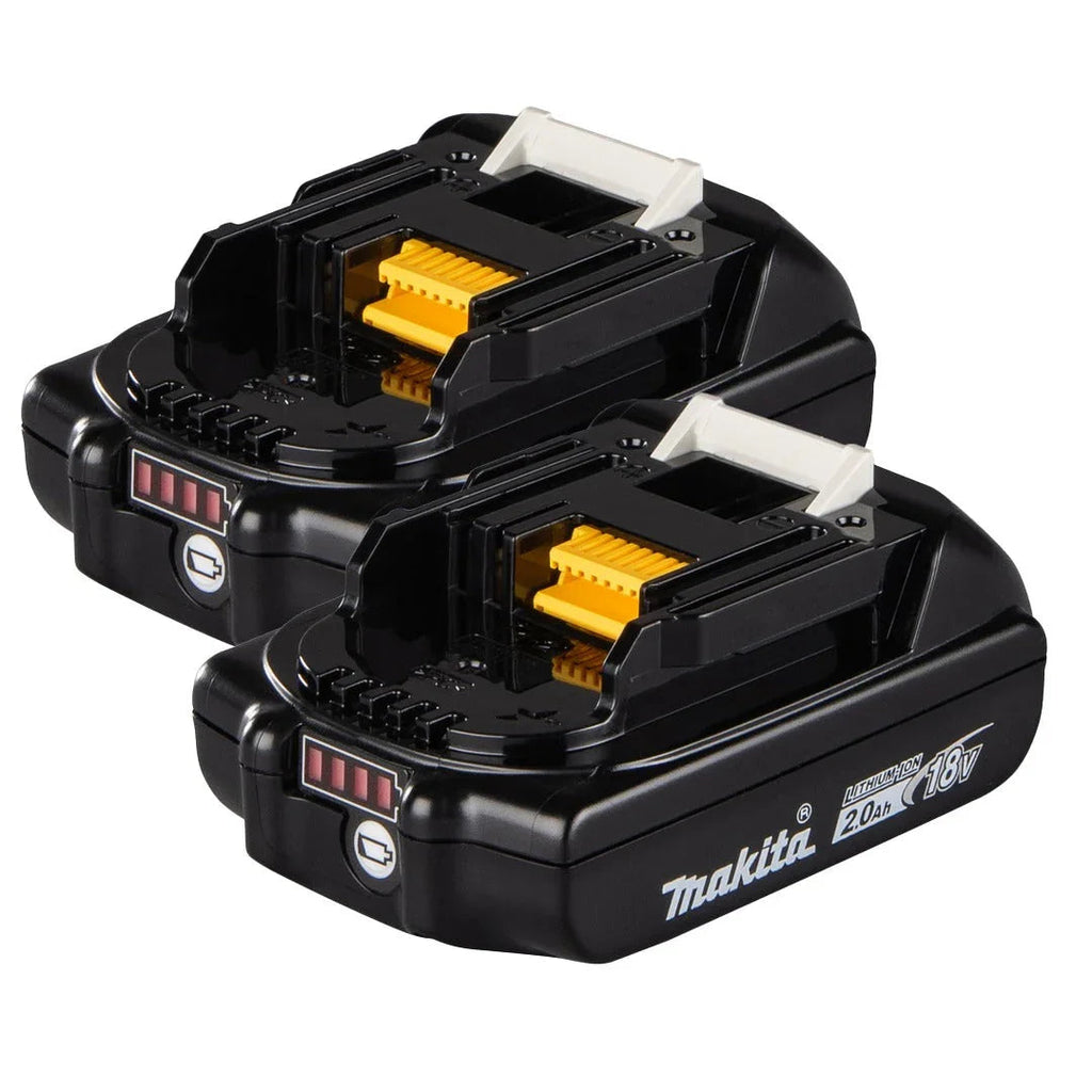 Makita 18V 2.0Ah Li-Ion Battery Pack – Twin Rechargeable Battery Set