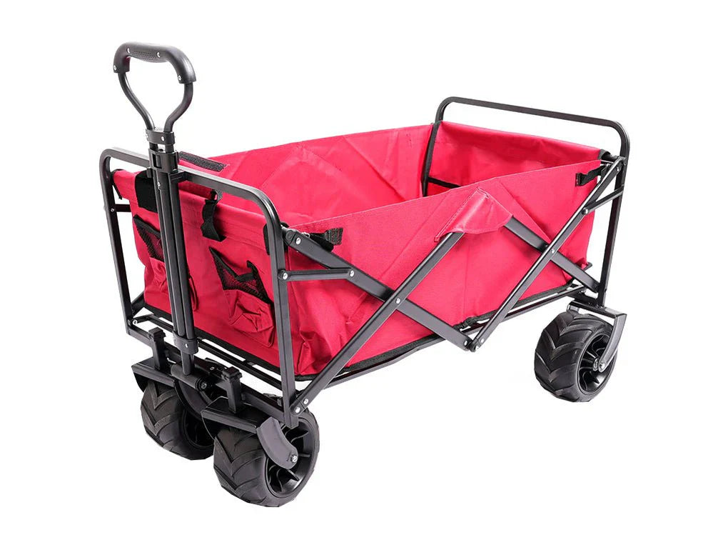 Terrain Folding Wagon Cart with All-Terrain Wheels – Portable Camping & Beach Trolley